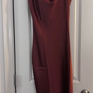 Petal & Pup Strapless Wine Dress